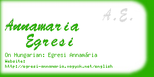 annamaria egresi business card